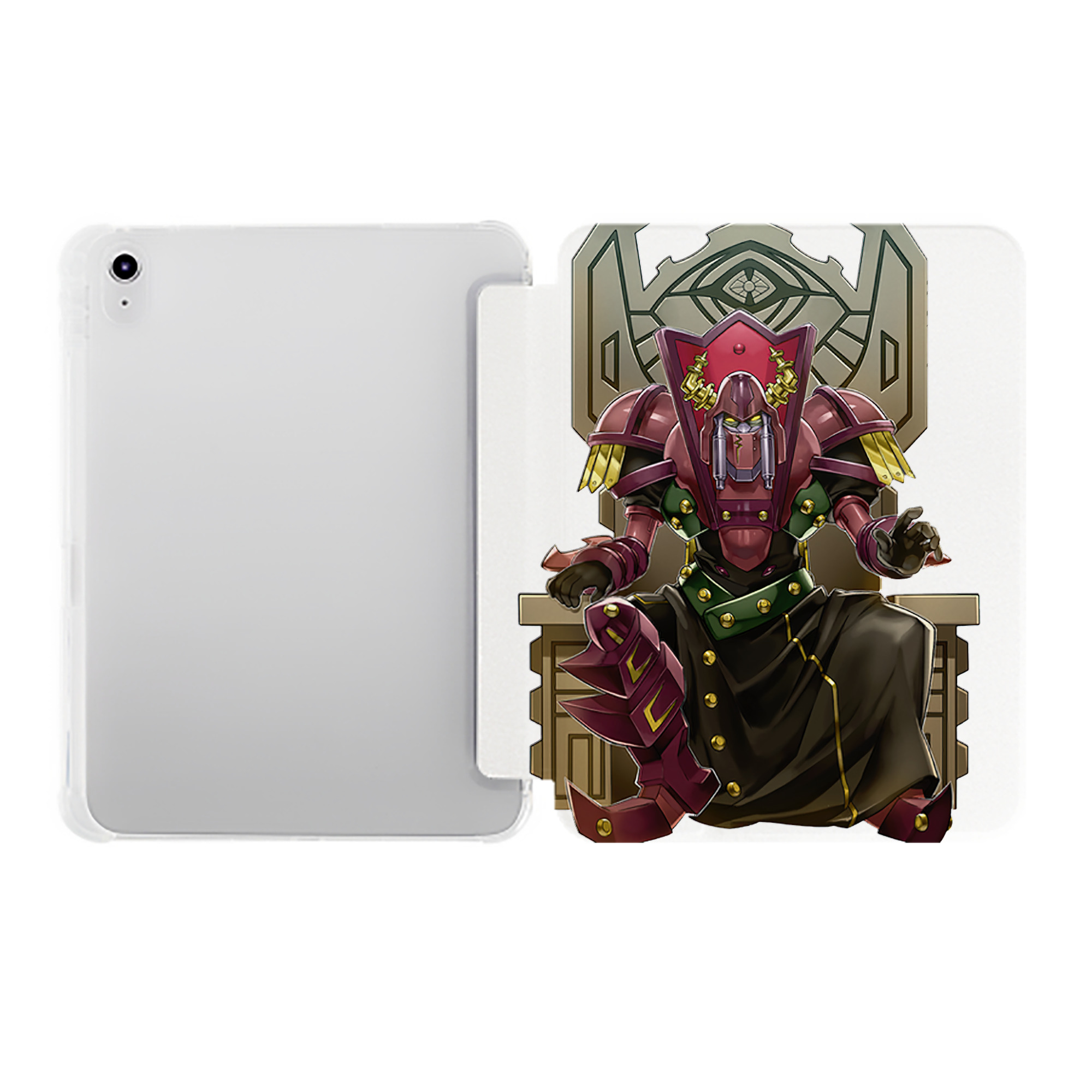 （画像用） 遊☆戯☆王 Yu-Gi-Oh! IPad ケース ペン収納付き 三つ折りスタンド PUレザー×シリコン 対応機種9.5/10.5/10.9インチ
